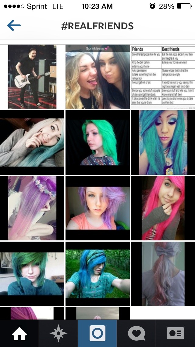 Someone please tell me why there’s so many scene girls under the real friends tag