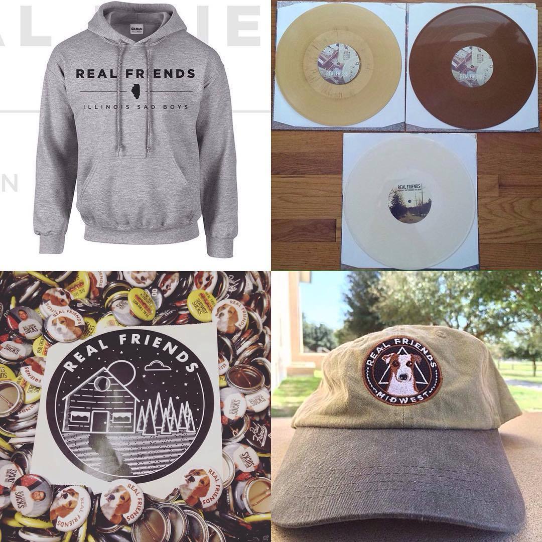 We got hoodies. We got vinyl. We got hats. We got free buttons and stickers. What a great day. | realfriendsmerch.com